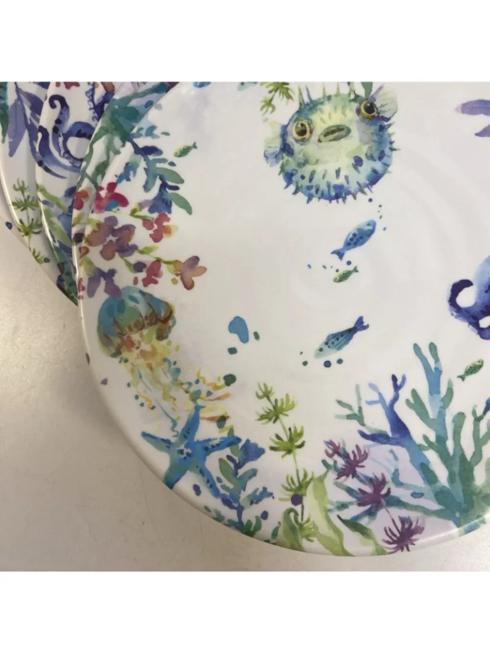 5 Pier 1 Sea Life Melamine Dinner Plate 11